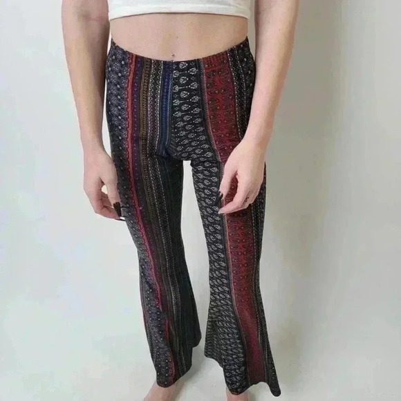 LA Gypsy Flared Boho High Rise Leggings - S - Picture 9 of 11